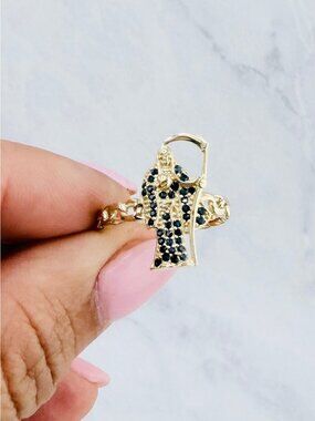 10K Gold Holy Death Ring – Santa Muerte Ring